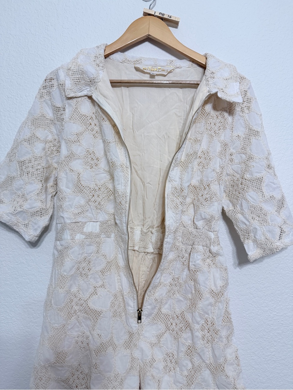 Jen’s Pirate Booty - Free People 100% cotton White Eyelet Romper medium - Picture 8 of 15